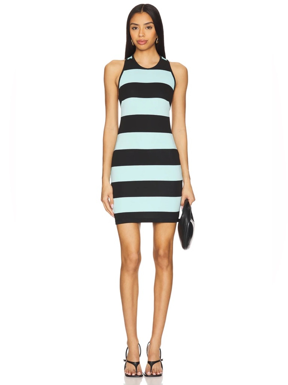 NWT AFRM Sz M Adelaida Resort Racerback Bodycon Mini Dress Stripe